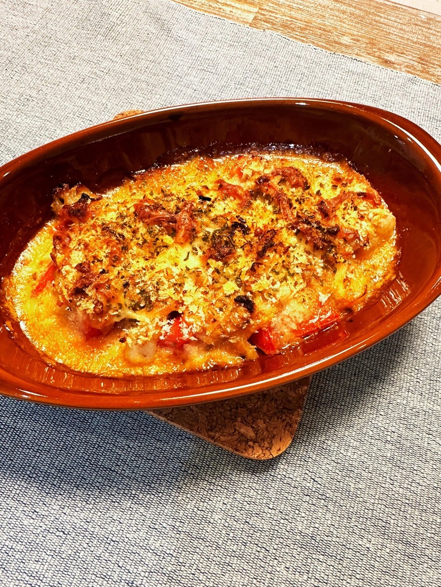 トマトであっさりオーブン焼きの画像