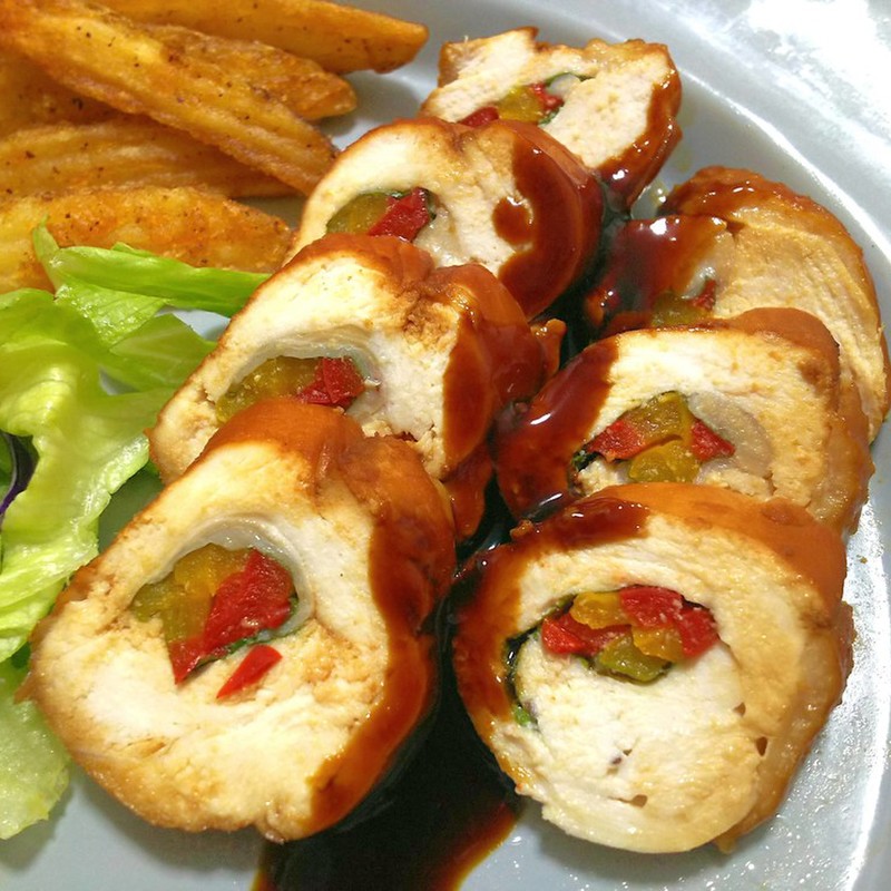 クランベリーとブリーチーズを詰めた鶏の胸肉のレシピ