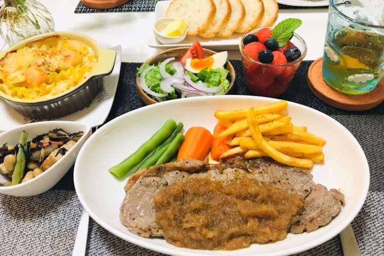 豪華ステーキでお祝いディナー ソース付き レシピ 作り方 By 体裁よく クックパッド 簡単おいしいみんなのレシピが357万品