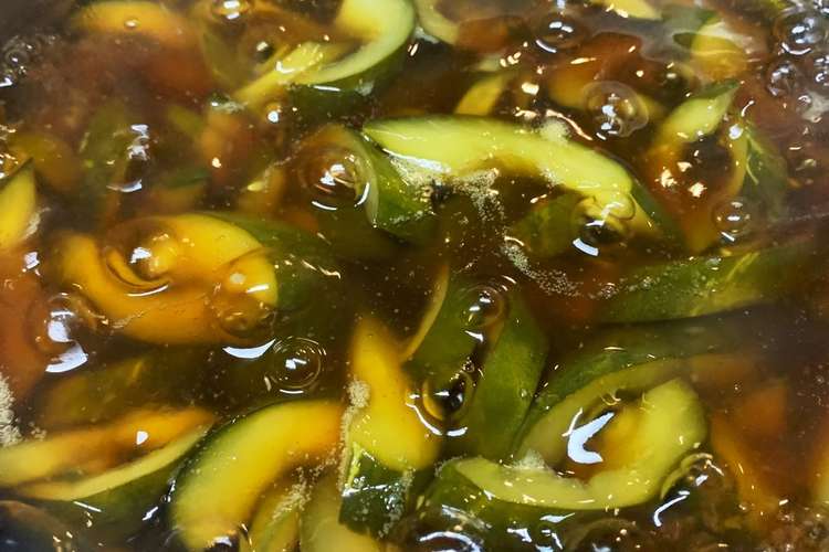 冷めて美味しいおばけきゅうりのあんかけ煮 レシピ 作り方 By ははつゆ クックパッド 簡単おいしいみんなのレシピが352万品