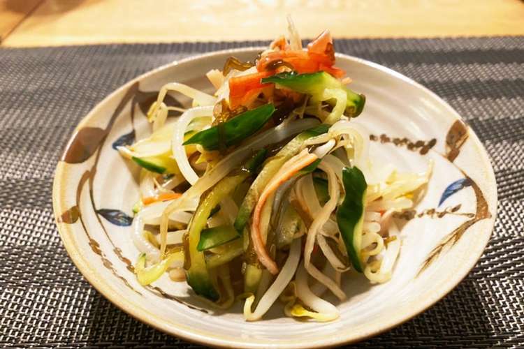 時短 もずく酢で冷やし中華風おひたし レシピ 作り方 By あーぽん86 クックパッド