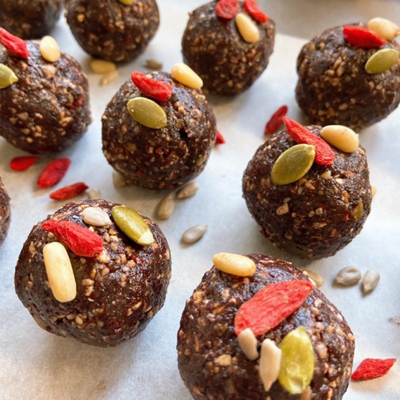 ヘルシーチョコレートエナジーボールのレシピ