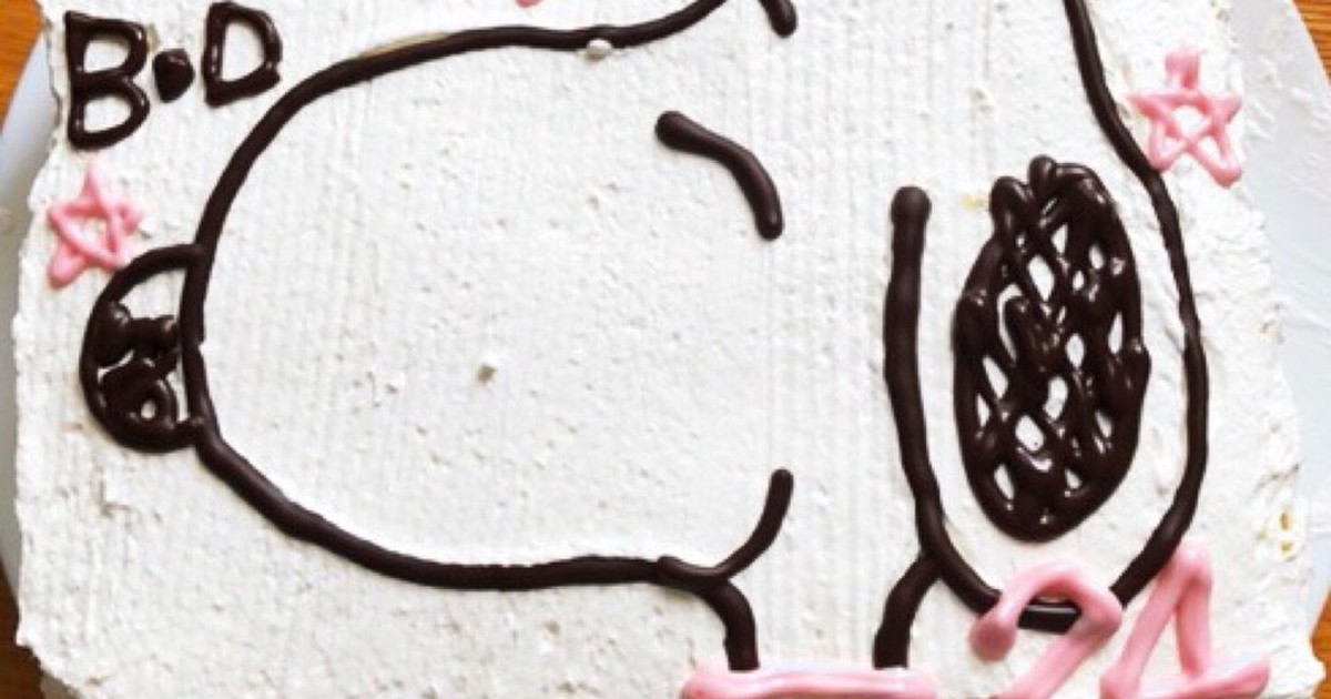 スヌーピーのケーキ誕生日 簡単 レシピ 作り方 By ドレミファ クックパッド 簡単おいしいみんなのレシピが362万品