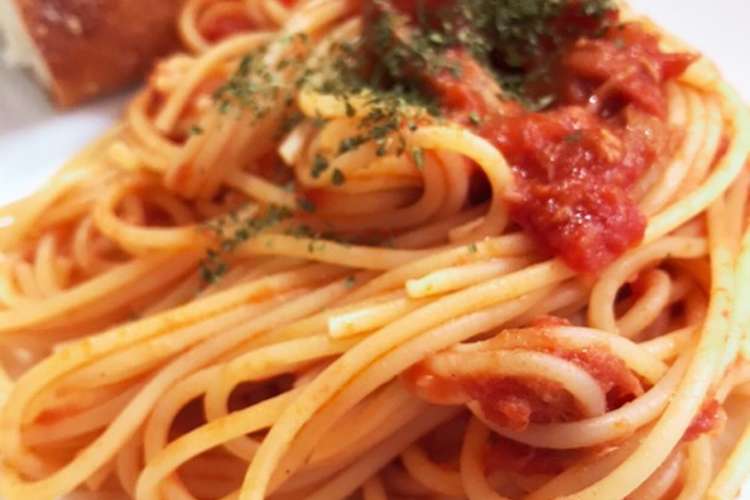ツナのトマトソースパスタ レシピ 作り方 By Sakuhim クックパッド