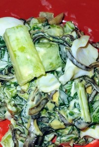 小松菜とゆで卵のサラダ