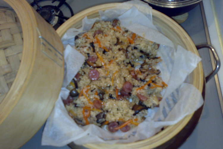 せいろで作る本格風 中華おこわ レシピ 作り方 By バニラ杏仁 クックパッド 簡単おいしいみんなのレシピが350万品