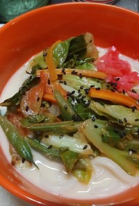 豚骨風ミルクスープ・麺ｯｭ(簡単)