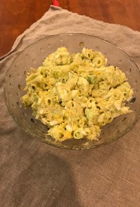 ブロッコリーと卵のツナマカロニサラダ
