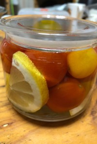 レモン香る簡単ミニトマトの彩りピクルス