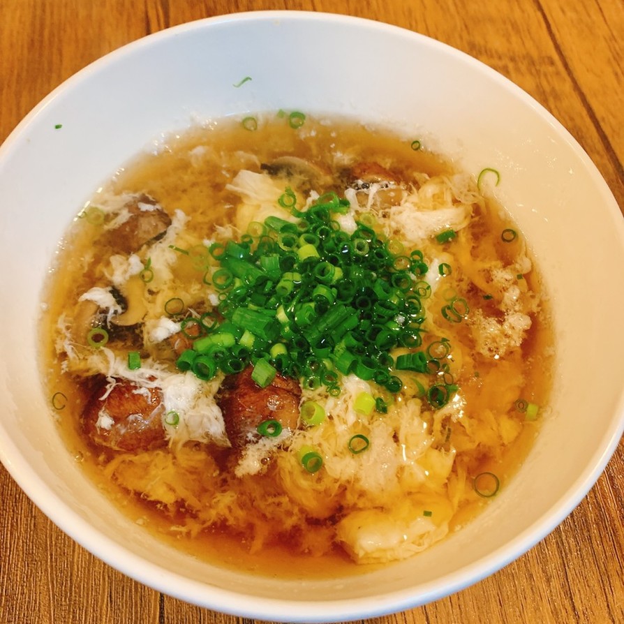 卵白とマッシュルームの滋養スープの画像