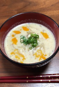 【簡単】ピリ辛ごま豆乳スープ