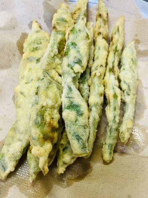 今が旬♡モロッコ豆の天ぷら(^^)の画像