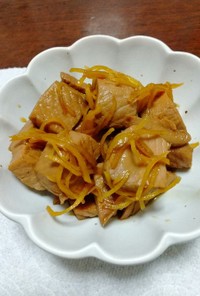 生カツオ生姜煮(解凍、刺身用を使って)