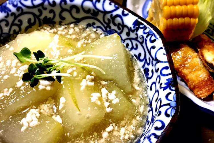 冬瓜の鶏そぼろあんかけ 汁だくスープ風 レシピ 作り方 By Ryokonchan クックパッド