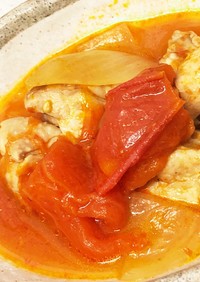 鶏肉とトマトのスープ煮