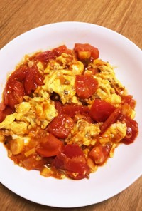 トマトと卵の腸活炒め
