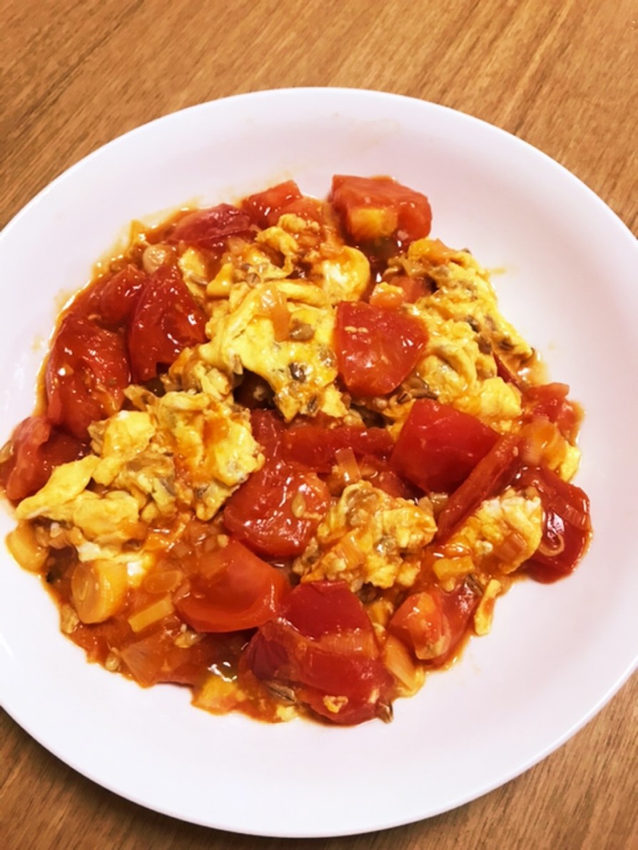 トマトと卵の腸活炒めの画像