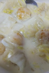 簡単中華・白菜と帆立貝のクリーム煮