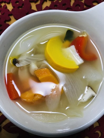 夏野菜の生姜スープの写真
