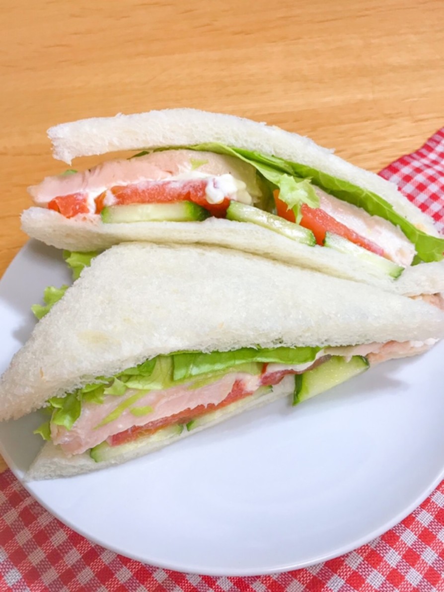 激うま&簡単★サラダチキンのサンドイッチの画像