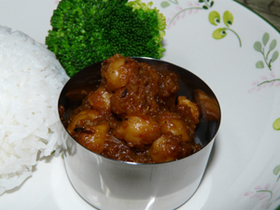 インド人奥さんに習ったヒヨコ豆カレー。