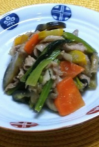 【時短レシピ】豚肉と彩り野菜の味噌炒め