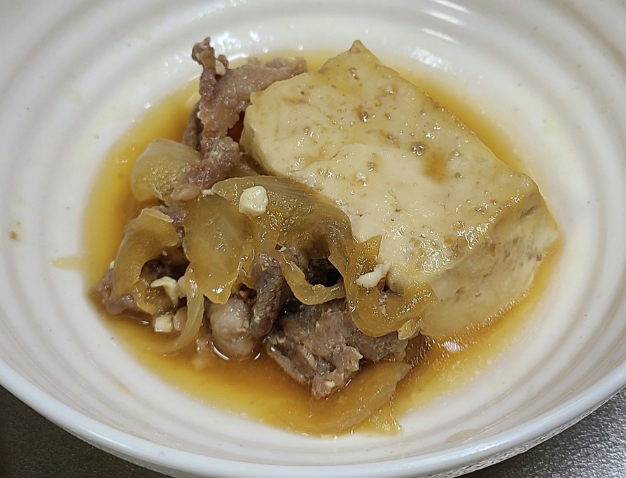 レンジで肉豆腐の画像