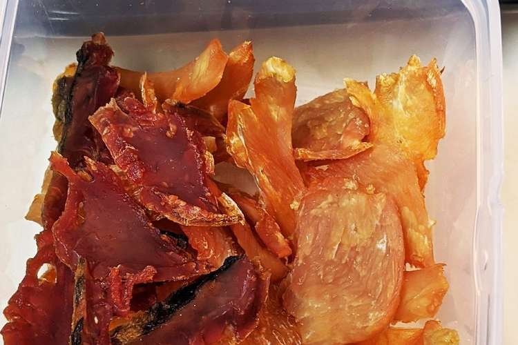 かつお 鶏胸肉ジャーキー レシピ 作り方 By いちーこぶた クックパッド 簡単おいしいみんなのレシピが356万品