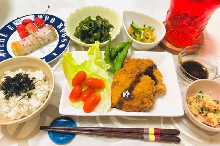 今日の献立 ヒレカツメインの和食バランス レシピ 作り方 By 体裁よく クックパッド