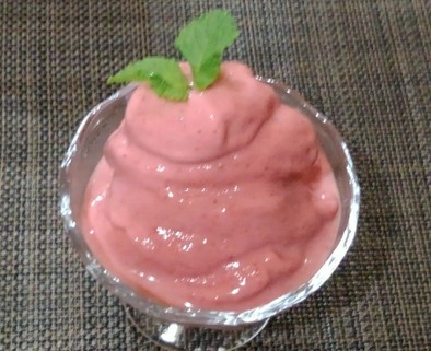 ３分　冷凍果物でジェラードアイスクリームの写真