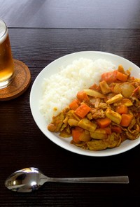 トマトと豚肉のカレー