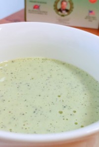 腸活♡グリーンピースの冷製スープ