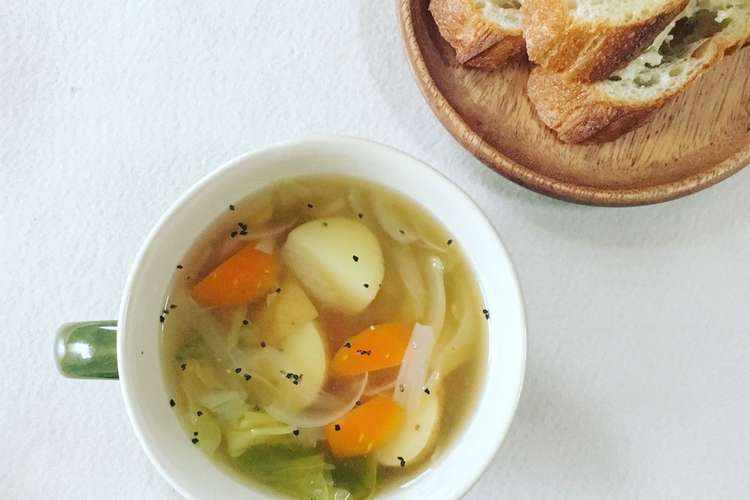 朝スープ 野菜たっぷり満腹スープ レシピ 作り方 By Buydeem Jp クックパッド 簡単おいしいみんなのレシピが366万品