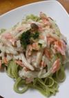 スモークサーモンの豆乳クリームパスタ
