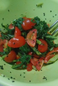 トマト大根菜ピリ辛ナムル(簡単)