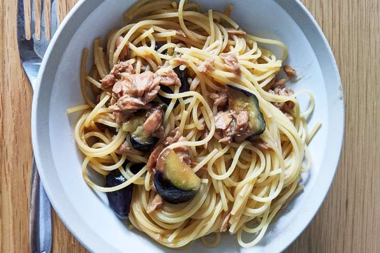 ナスとツナのにんにく醤油パスタ レシピ 作り方 By すいかとめて クックパッド