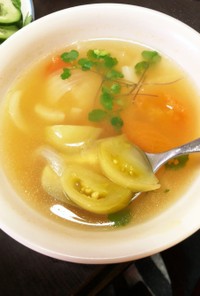 青トマト活用☆野菜スープ