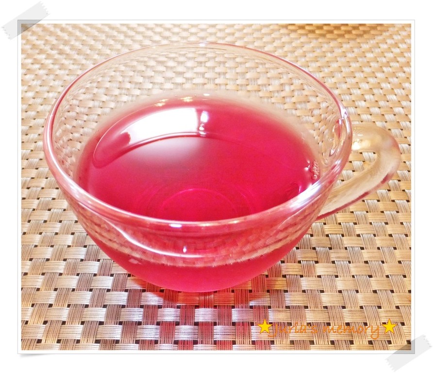 夏★赤シソシロップ＆ジュース♡お酢で簡単の画像