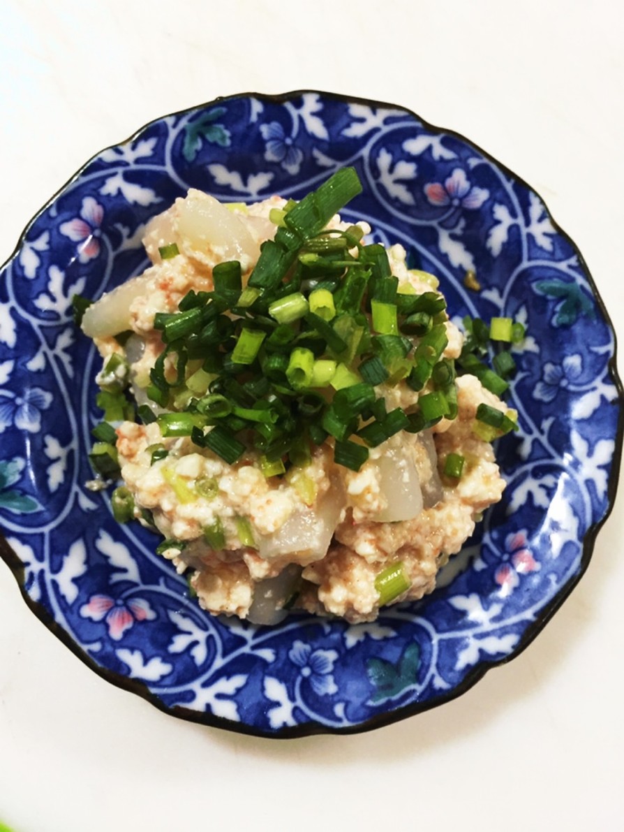 豆腐と蒟蒻のおつまみ☆明太味の画像