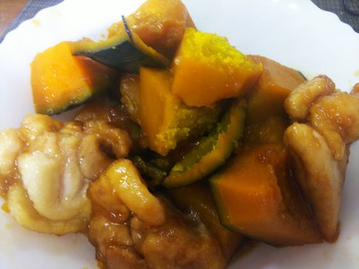 簡単美味・南瓜と鶏肉のニンニク炊きの写真