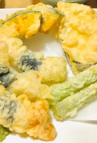和食天ぷら・とり天・アスパラ天・芋天4種