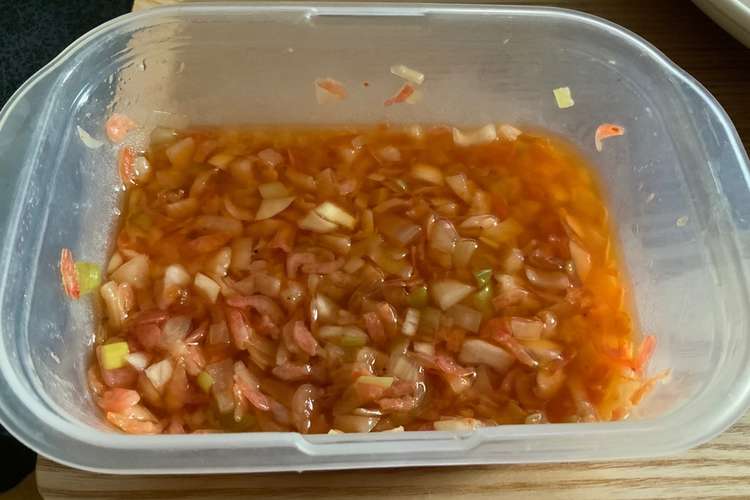 ネギと海老の食べる香味油 レシピ 作り方 By さのさんちの台所 クックパッド 簡単おいしいみんなのレシピが360万品