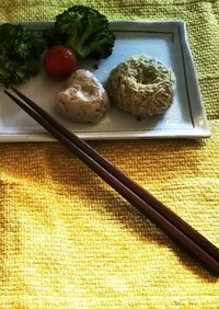 マグロと素麺の蒸しバーグ