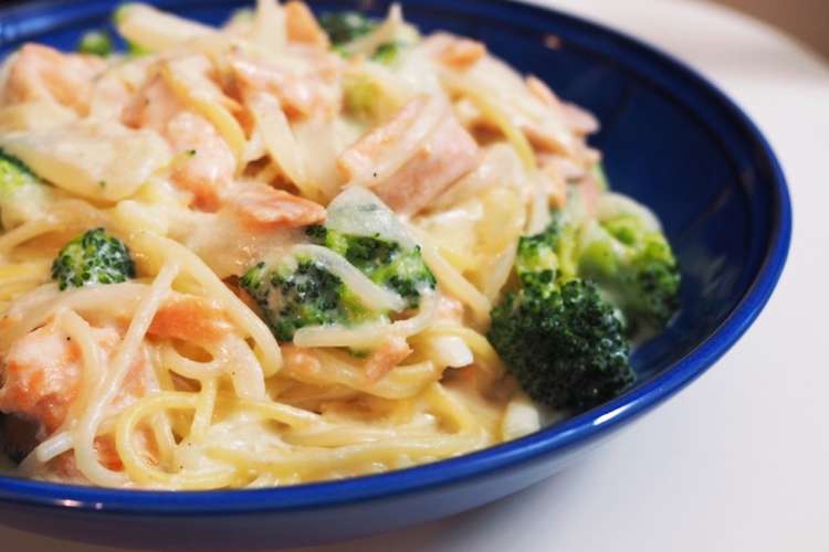 鮭とブロッコリーのクリーム風パスタ レシピ 作り方 By Mini Ossan クックパッド 簡単おいしいみんなのレシピが366万品