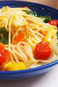 夏野菜のペペロンチーノ(唐辛子抜き)