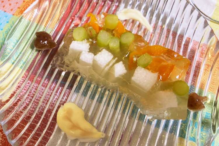 野菜のテリーヌ コンソメジュレ レシピ 作り方 By お柿ちゃん クックパッド 簡単おいしいみんなのレシピが357万品
