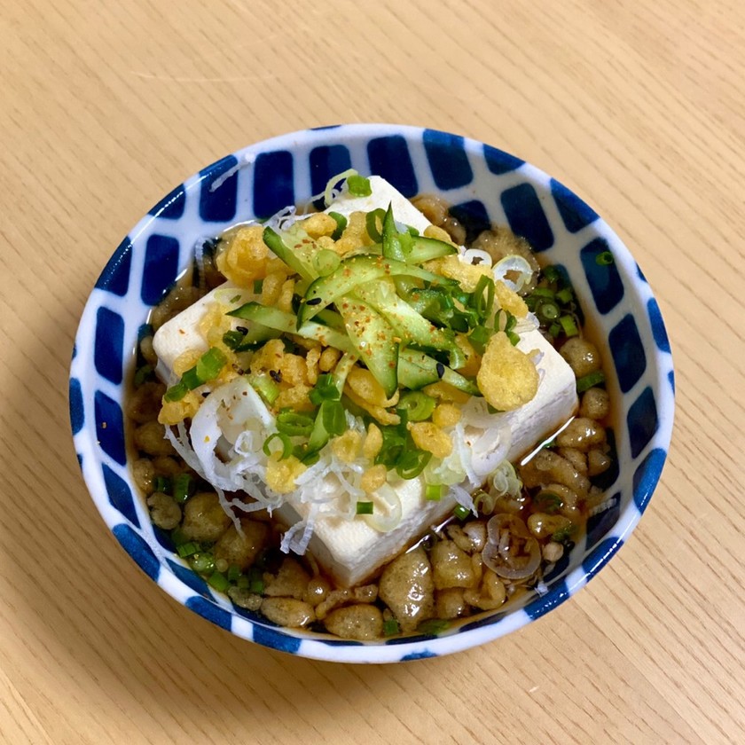 簡単あと一品に。絶品♡たぬき豆腐冷奴 by 楽で美味い時短レシピ 【クックパッド】 簡単おいしいみんなのレシピが