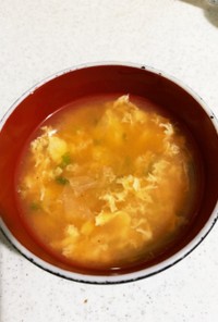 簡単☆包丁いらず☆冷たいキム卵スープ
