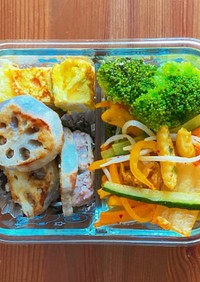 れんこん挟み焼きで簡単ダイエット弁当⑧