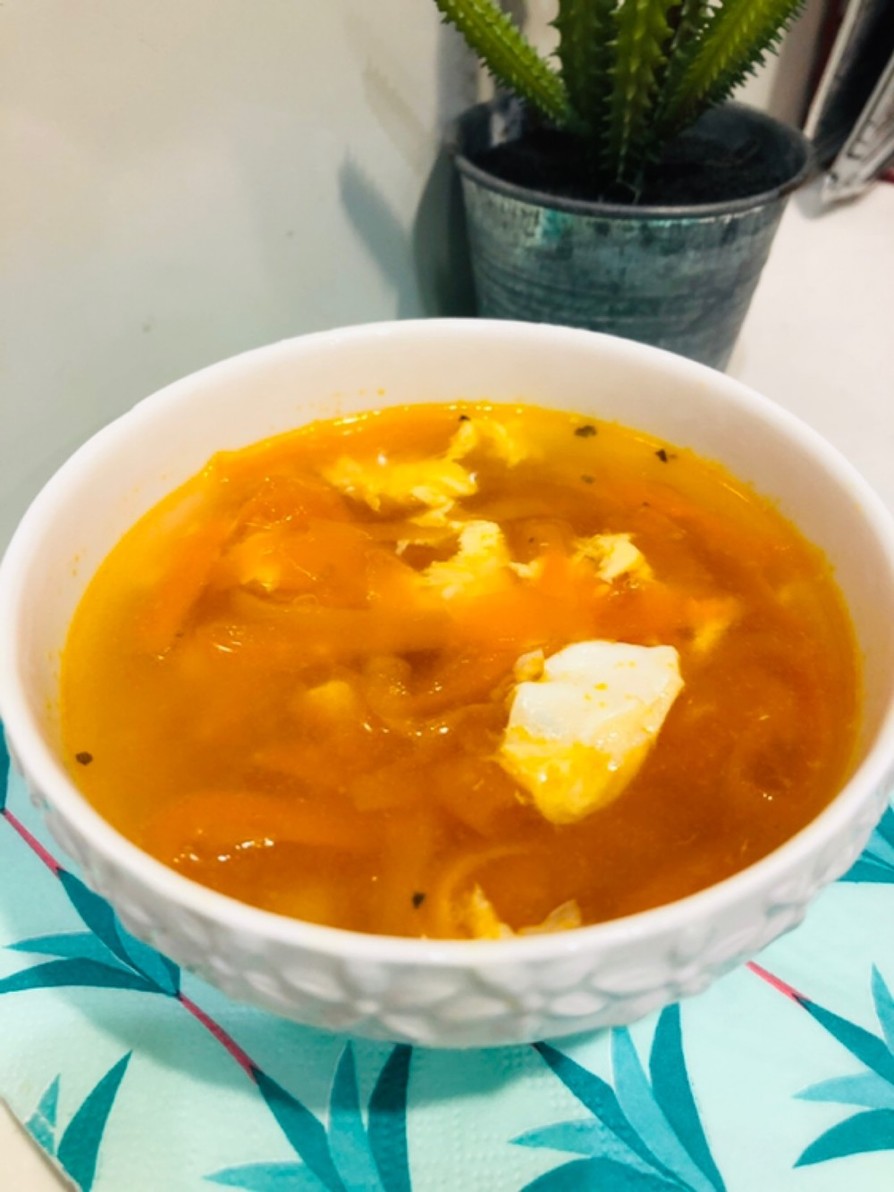 ＊簡単オシャレ♫にんじんと卵のスープ＊の画像